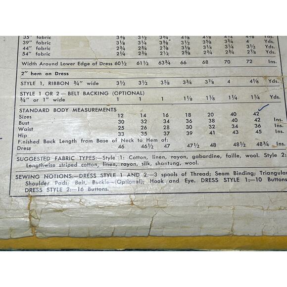 Simplicity 3513 Pattern shirt dress button front bust 42 - Picture 7 of 7